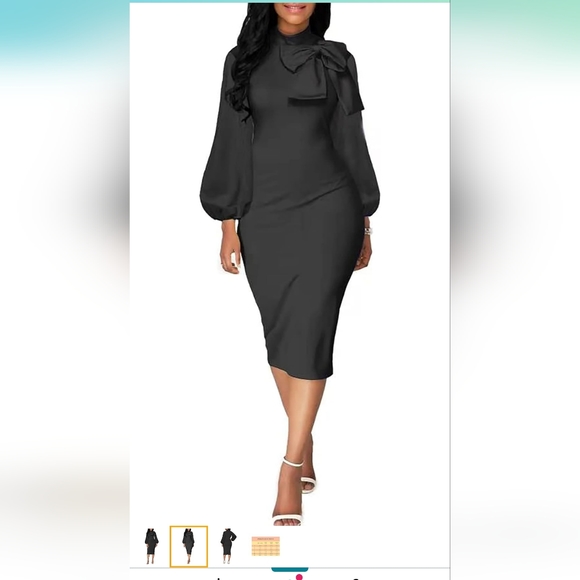 Amazon Dresses & Skirts - Black dress with big bow.